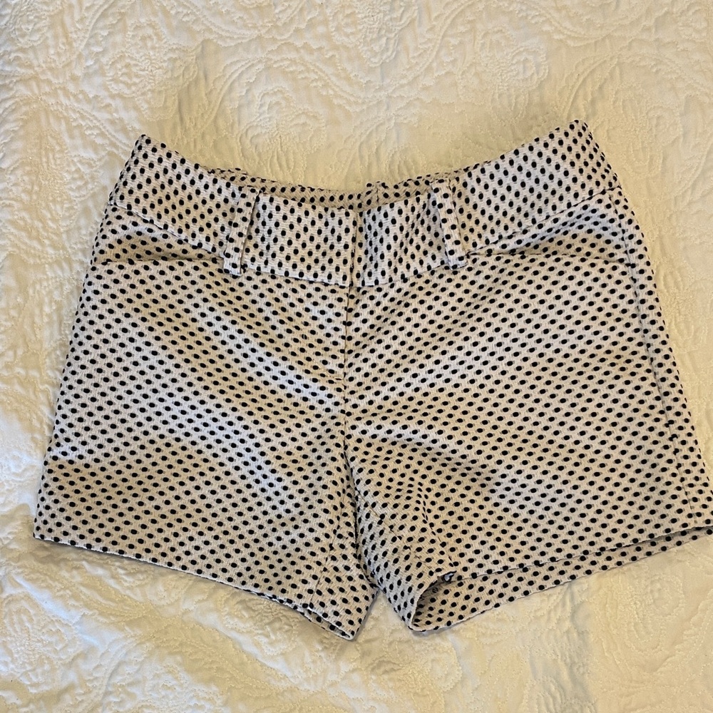 Ann Taylor Textured Polka Dot Shorts